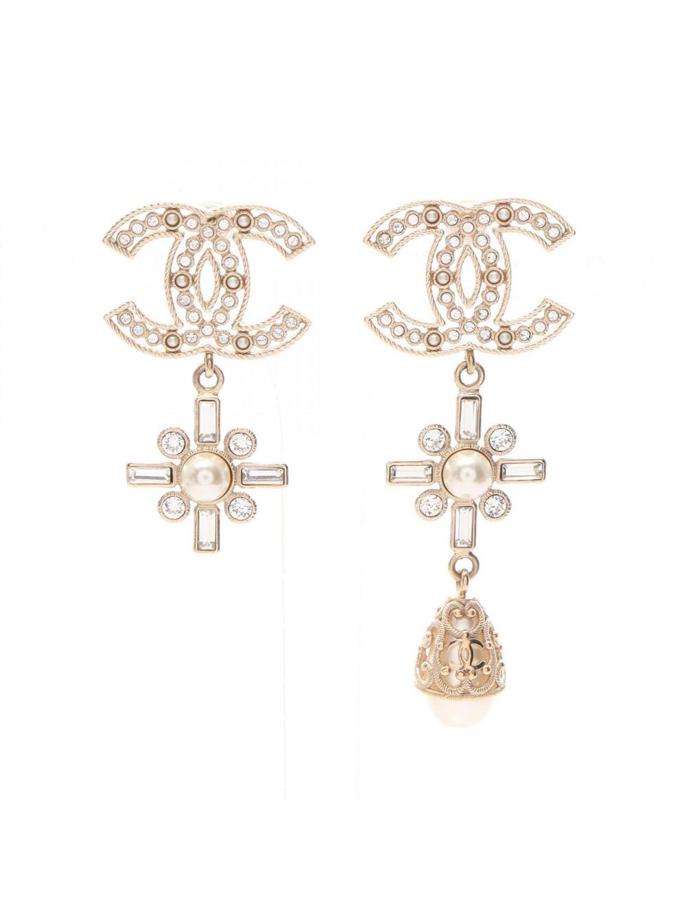 Chanel B19S Coco Mark Pierced Earrings #350113C10B
